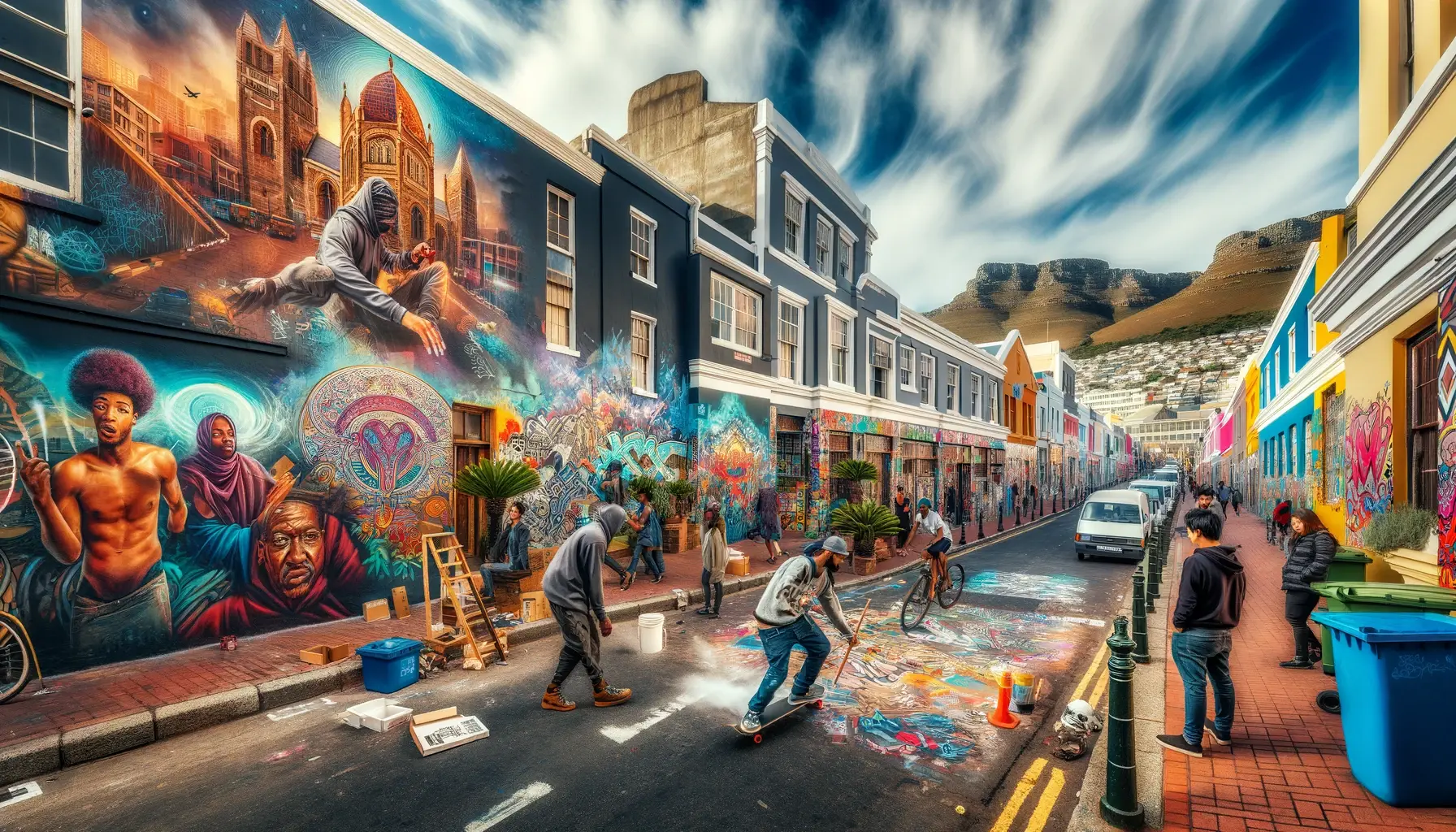 A dynamic and artistic image of Woodstock in Cape Town