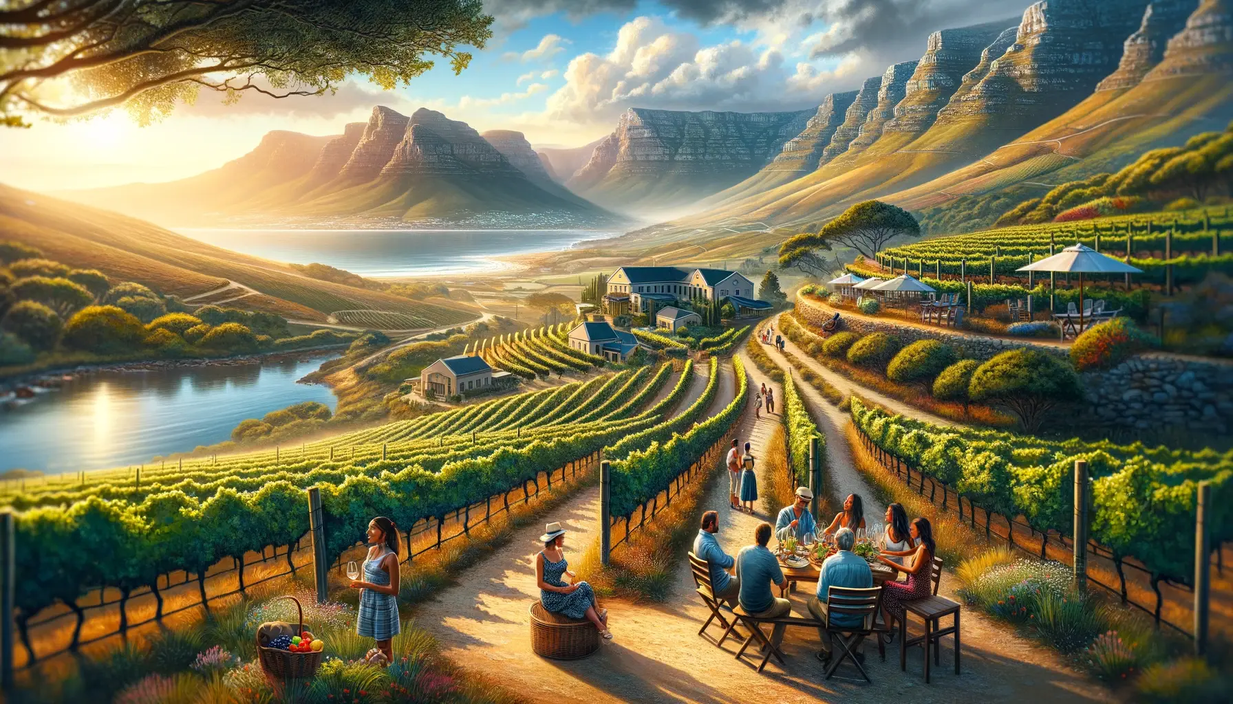 A picturesque and serene image of Cape Point Vineyards in Cape Town